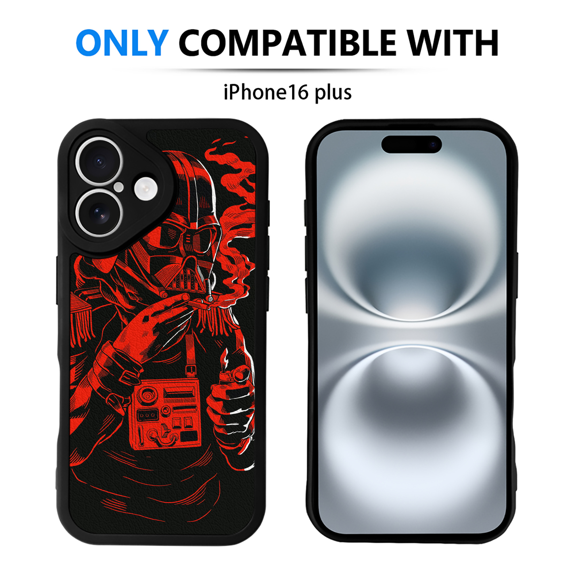 （画像用） スター・ウォーズ Star Wars 【iPhone 16シリーズ対応】シリコンスマホケース（レザー調） 材質：シリコン